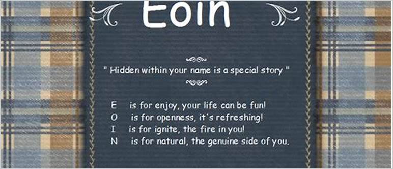 Eoin meaning of name